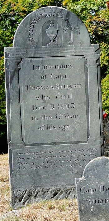 Leaning gravestone